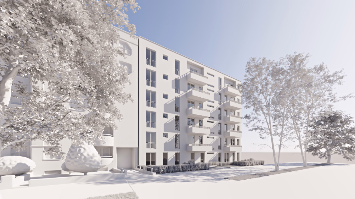 L12, Ansicht des Mehrfamilienhauses in Berlin-Reinickendorf