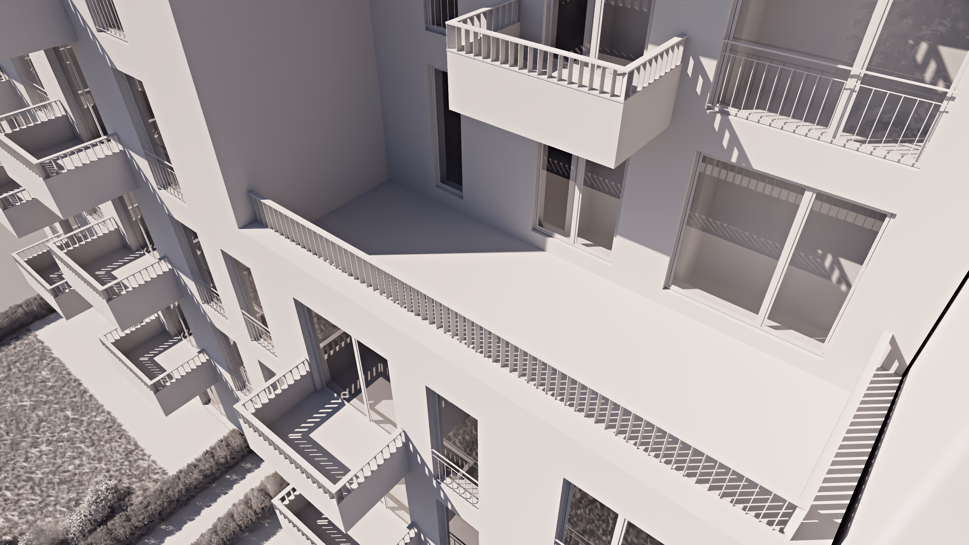 L12, Balkone und Terrasse